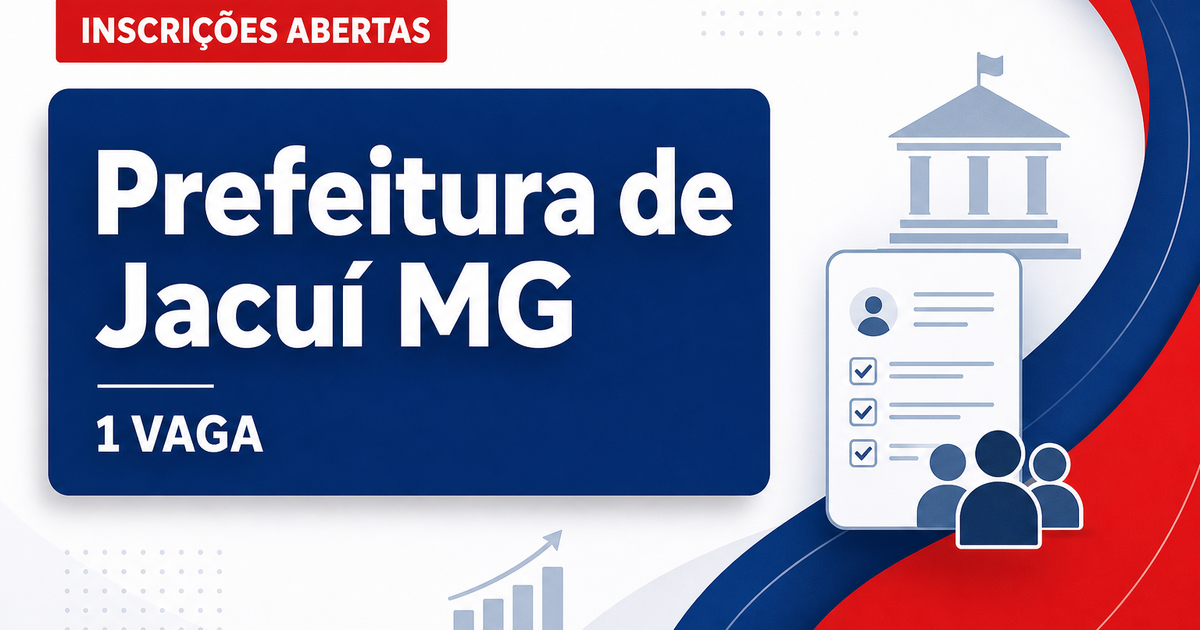 Prefeitura de Jacuí MG abre processo seletivo com 1 vaga de ACS - Prefeitura de Jacuí