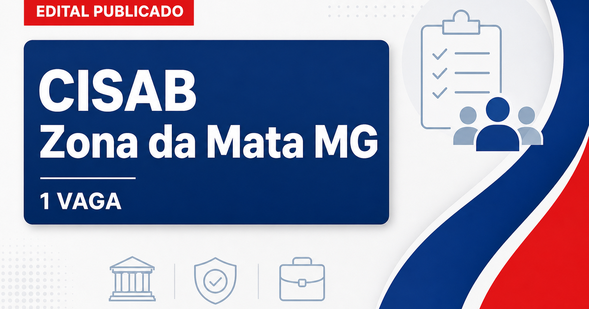 Concurso CISAB Zona da Mata Viçosa MG abre 1 vaga para biólogo - CISAB Zona da Mata