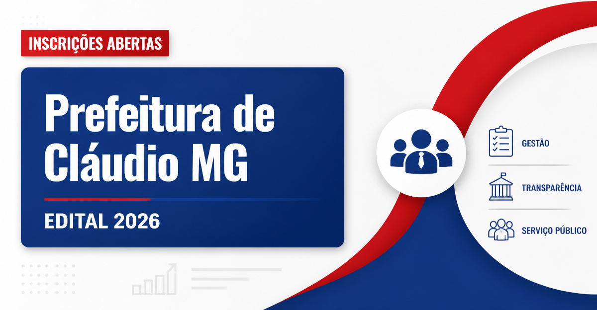 Prefeitura de Cláudio - MG abre processo seletivo com vaga para Atendente de ESF - Prefeitura de Cláudio
