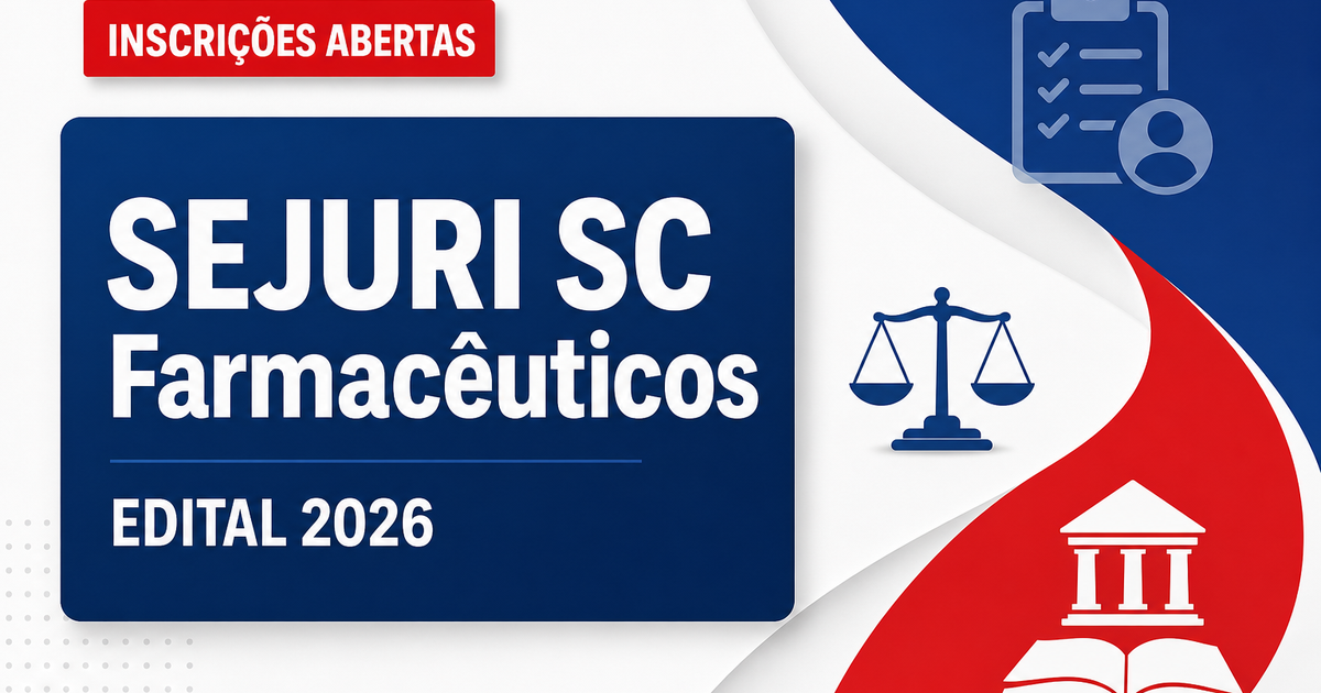 SEJURI - SC abre processo seletivo para farmacêuticos - Secretaria de Justiça e Regulação Institucional