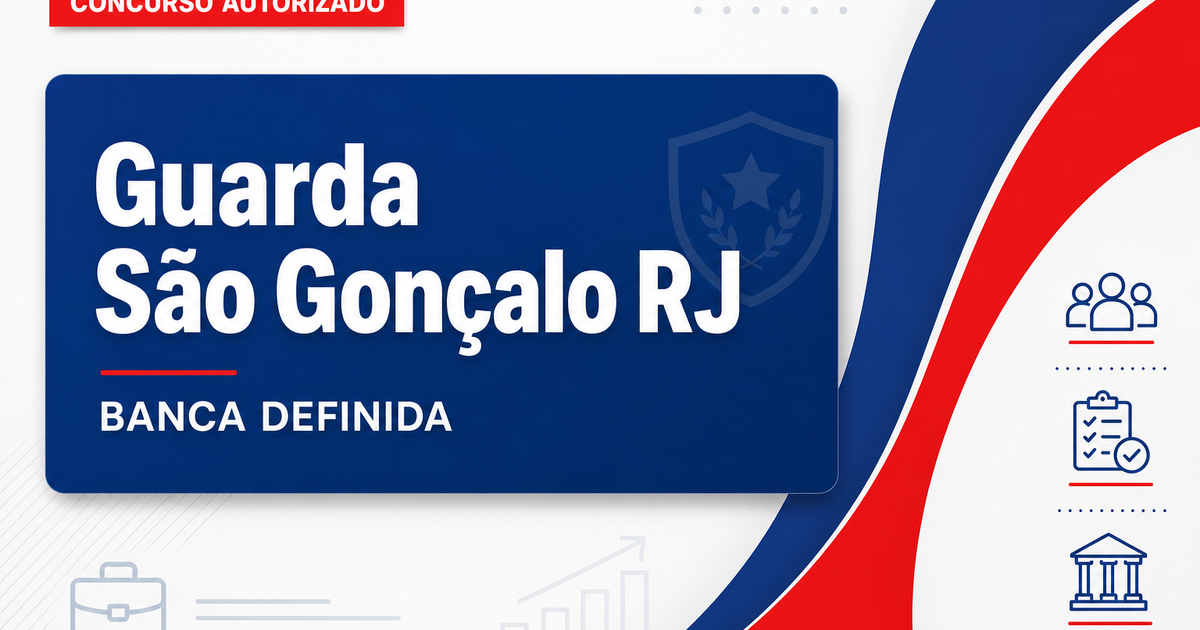 Concurso Guarda de São Gonçalo RJ tem banca contratada; veja! - Prefeitura de São Gonçalo