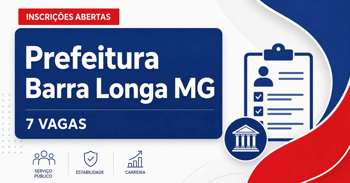 Prefeitura de Barra Longa MG abre processo seletivo com 7 vagas de agente de saúde - Prefeitura de Barra Longa