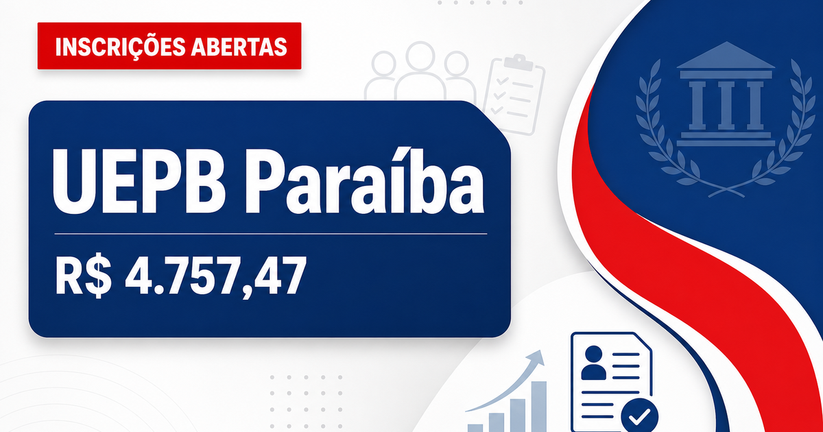 UEPB - PB abre seleção com salários de até R$ 4.757,47 - Universidade Estadual da Paraíba