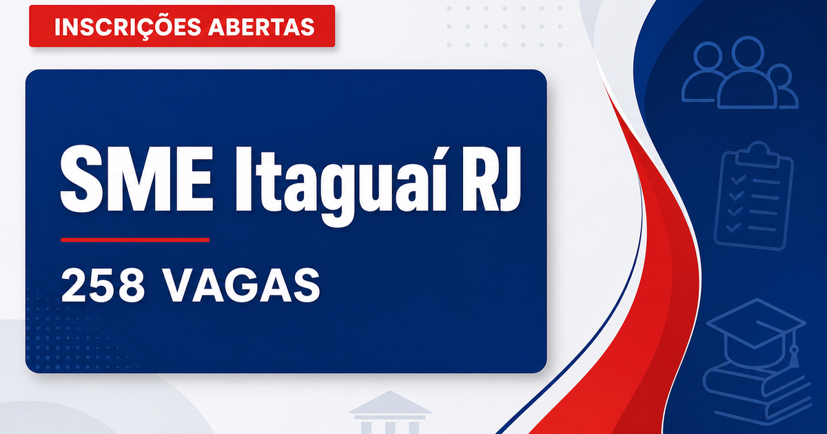 Processo seletivo da SME de Itaguaí (RJ): abertas 258 vagas para nível médio - Secretaria Municipal de Educação