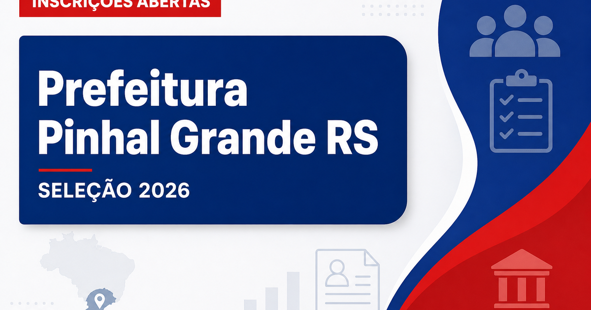 Prefeitura de Pinhal Grande - RS abre seleção para farmacêutico - Prefeitura de Pinhal Grande