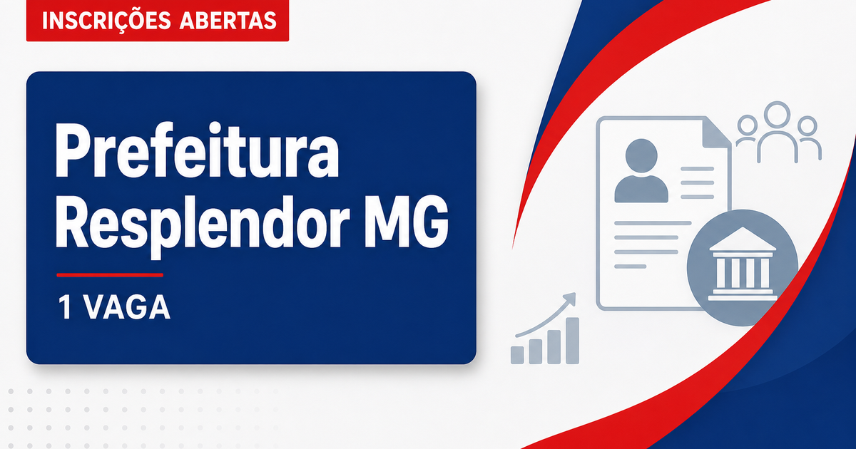 Prefeitura de Resplendor MG abre processo seletivo com 1 vaga de operário - Prefeitura de Resplendor