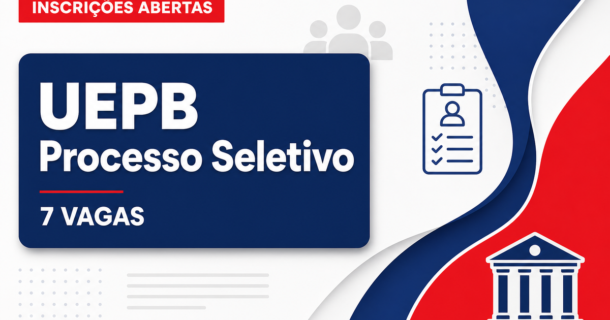 Processo seletivo UEPB PB abre 7 vagas para técnicos laboratoriais - Universidade Estadual da Paraíba