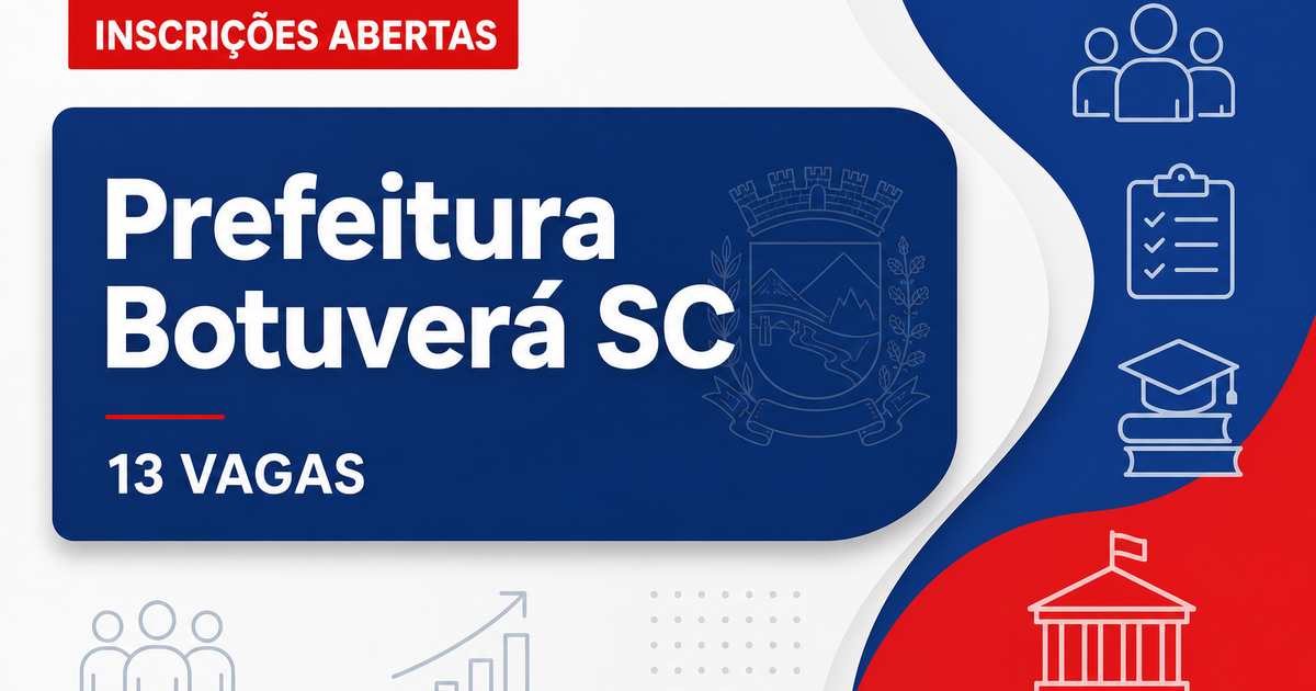 Prefeitura de Botuverá: Prefeitura de Botuverá - SC abre processo seletivo com salários de até R$ 14.036,13 - Prefeitura de Botuverá