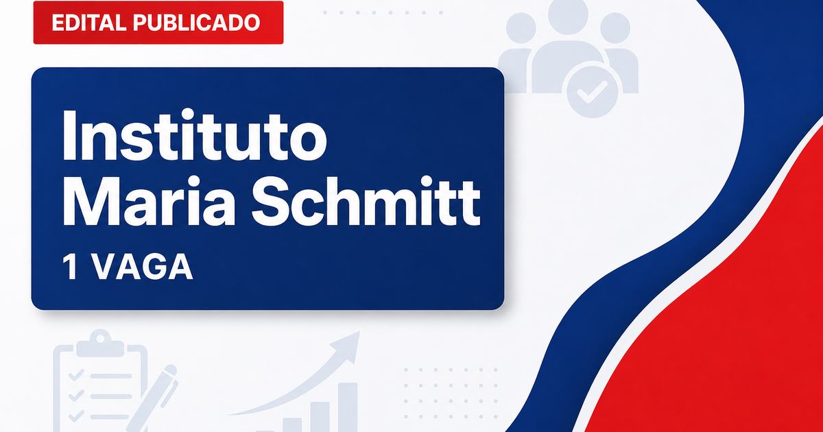 Instituto Maria Schmitt Araranguá SC abre processo seletivo com 1 vaga - Instituto Maria Schmitt