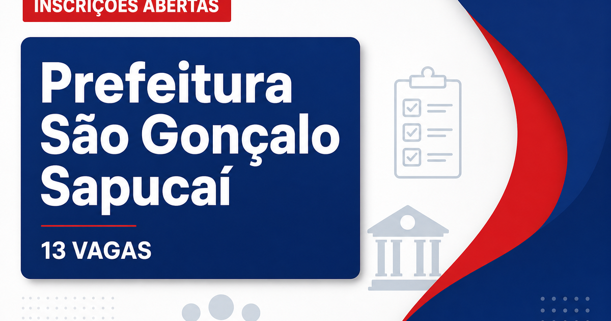 Prefeitura de São Gonçalo do Sapucaí: Prefeitura de São Gonçalo do Sapucaí - MG abre seleção para Agentes de Saúde e de  - Prefeitura de São Gonçalo do Sapucaí