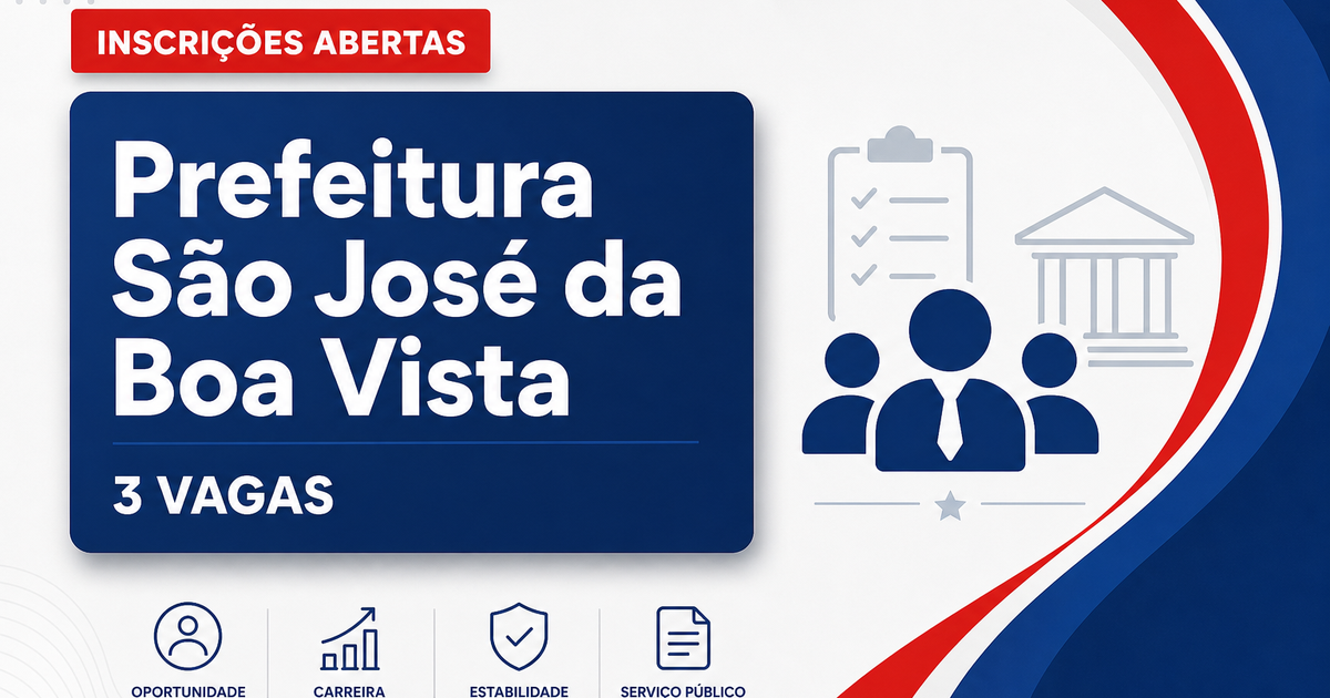 Prefeitura de São José da Boa Vista PR abre processo seletivo com 3 vagas - Prefeitura de São José da Boa Vista