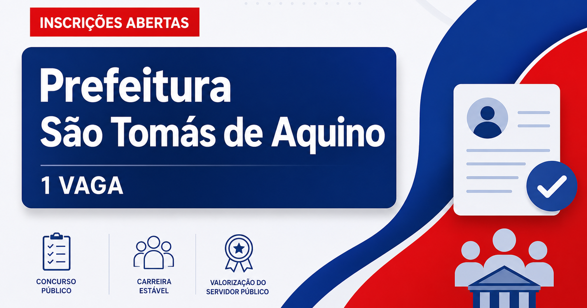 Prefeitura de São Tomás de Aquino: Prefeitura de São Tomás de Aquino - MG abre vaga para Psicólogo - Prefeitura de São Tomás de Aquino