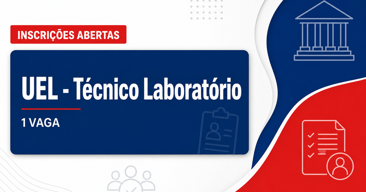 UEL - Universidade Estadual de Londrina: UEL - PR abre vaga para técnico em laboratório na área de bioquímica e biotecno - Universidade Estadual de Londrina