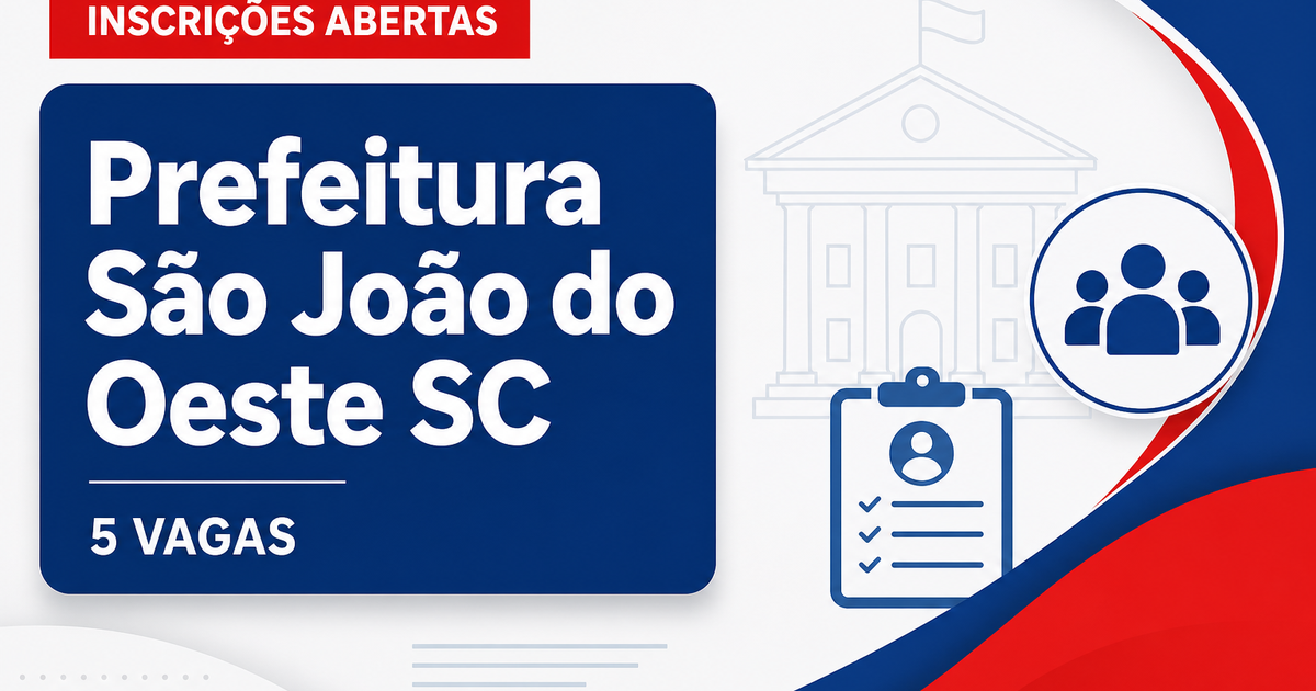 Prefeitura de São João do Oeste: Prefeitura de São João do Oeste - SC abre concursos públicos para diversos cargos - Prefeitura de São João do Oeste