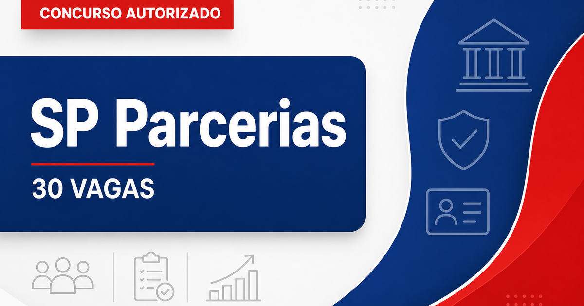 Concurso SP Parcerias: definida banca organizadora para seleção com 30 vagas - SP Parcerias