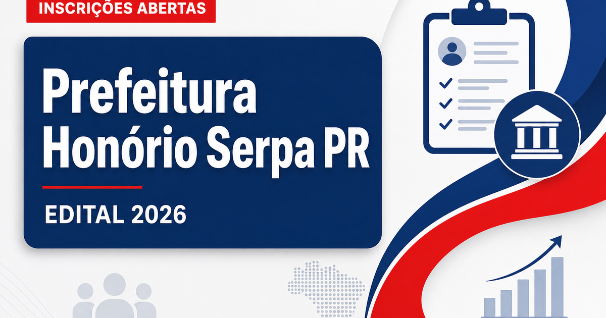 Prefeitura de Honório Serpa - PR abre processo seletivo para Psicólogo e Operador de Máquina Rodoviária - Prefeitura de Honório Serpa