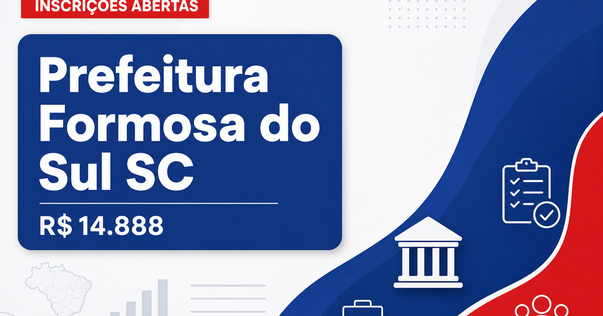 Prefeitura de Formosa do Sul - SC abre seletivo para diversos cargos com salários de até R$ 14.888,33 - Prefeitura de Formosa do Sul