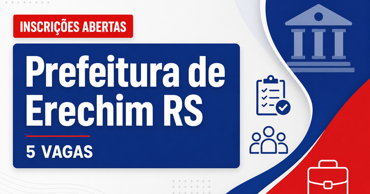 Prefeitura de Erechim: Prefeitura de Erechim - RS abre seleção para enfermeiros com salários de R$ 9.083,03 - Prefeitura de Erechim