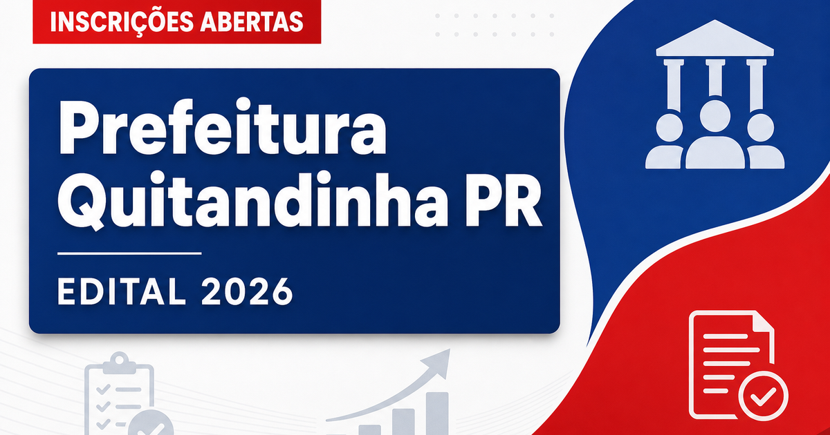Prefeitura de Quitandinha - PR abre processo seletivo para Farmacêutico e Psicólogo - Prefeitura de Quitandinha