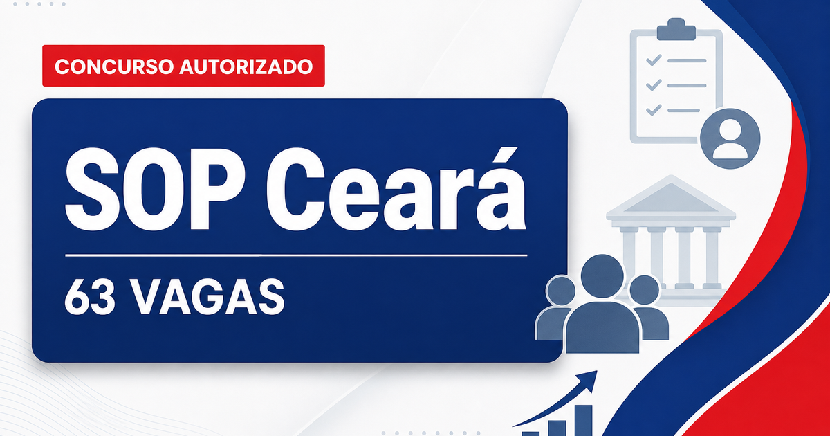 Concurso SOP CE: assinado contrato com banca e edital com 63 vagas já pode sair - Secretaria de Ordem Pública