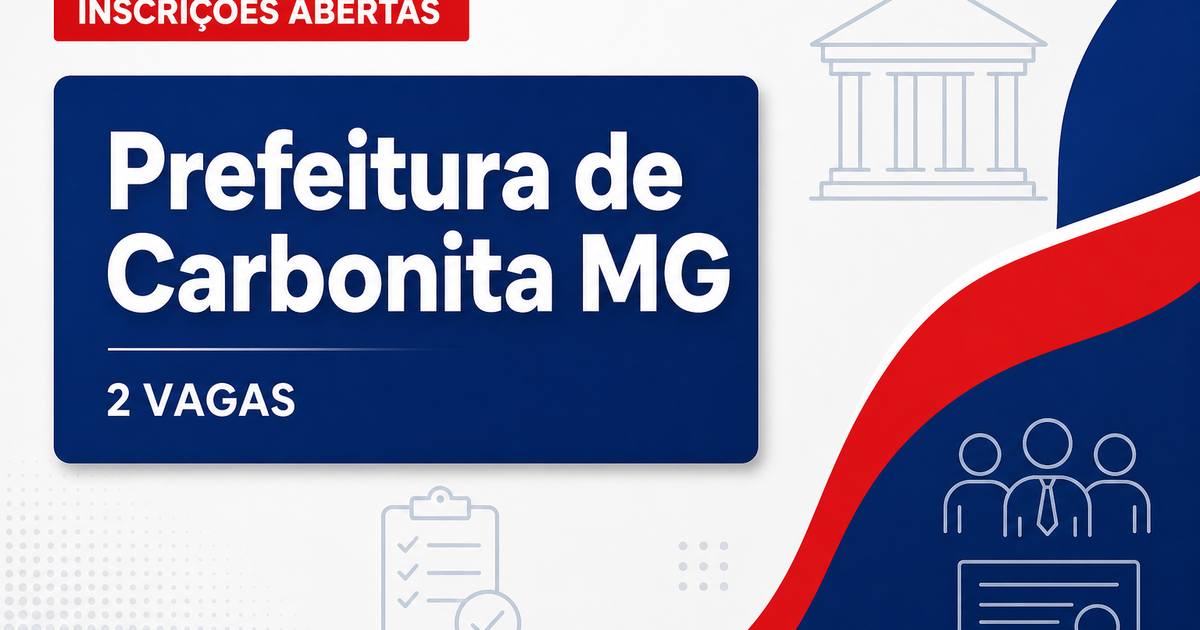 PM - Prefeitura de Carbonita: Prefeitura de Carbonita - MG abre processo seletivo para Agente de Combate às Endemias - Prefeitura de Carbonita