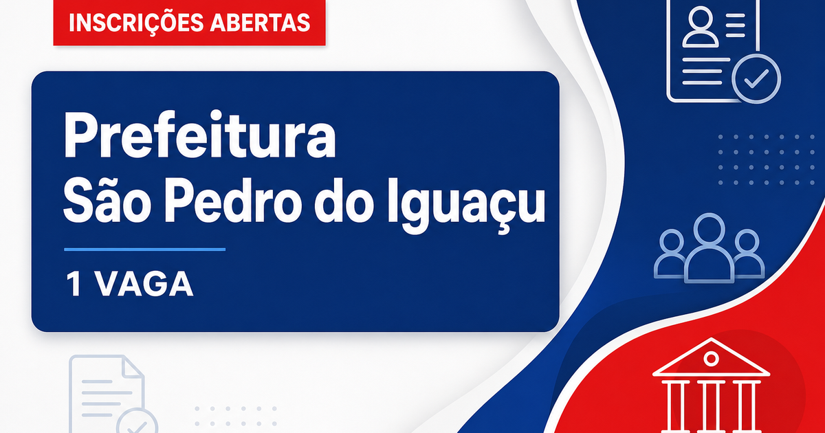 Prefeitura de São Pedro do Iguaçu: Prefeitura de São Pedro do Iguaçu - PR abre seleção para Enfermeiro, Farmacêutico e T - Prefeitura de São Pedro do Iguaçu