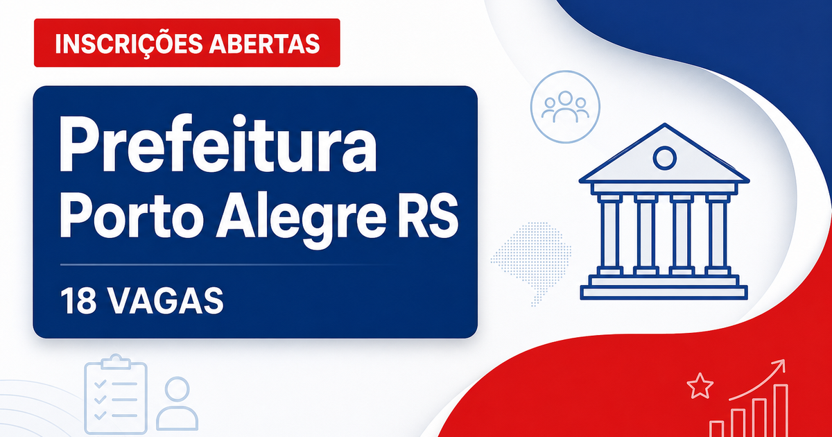 Prefeitura de Porto Alegre RS abre processo seletivo para 18 vagas na Saúde - Prefeitura de Porto Alegre