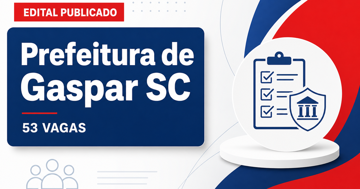 Prefeitura de Gaspar SC abre processo seletivo com 53 vagas para ACS - Prefeitura de Gaspar
