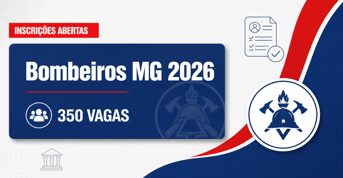 Concurso do Corpo de Bombeiros de MG abre inscrições para quase 350 vagas - Corpo de Bombeiros de Minas Gerais