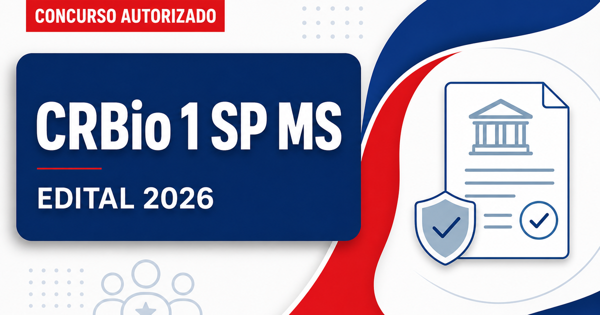 Concurso CRBio 1 SP MS: ratificado contrato com banca para novo certame - Conselho Regional de Biologia
