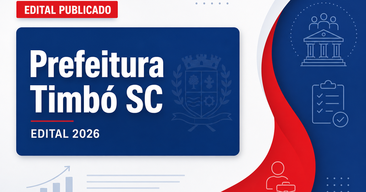 Prefeitura de Timbó - SC abre concurso para a Fundação de Cultura e Turismo - Prefeitura de Timbó