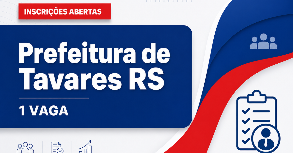 Prefeitura de Tavares: Prefeitura de Tavares - RS abre vaga para Técnico Agrícola - Prefeitura de Tavares