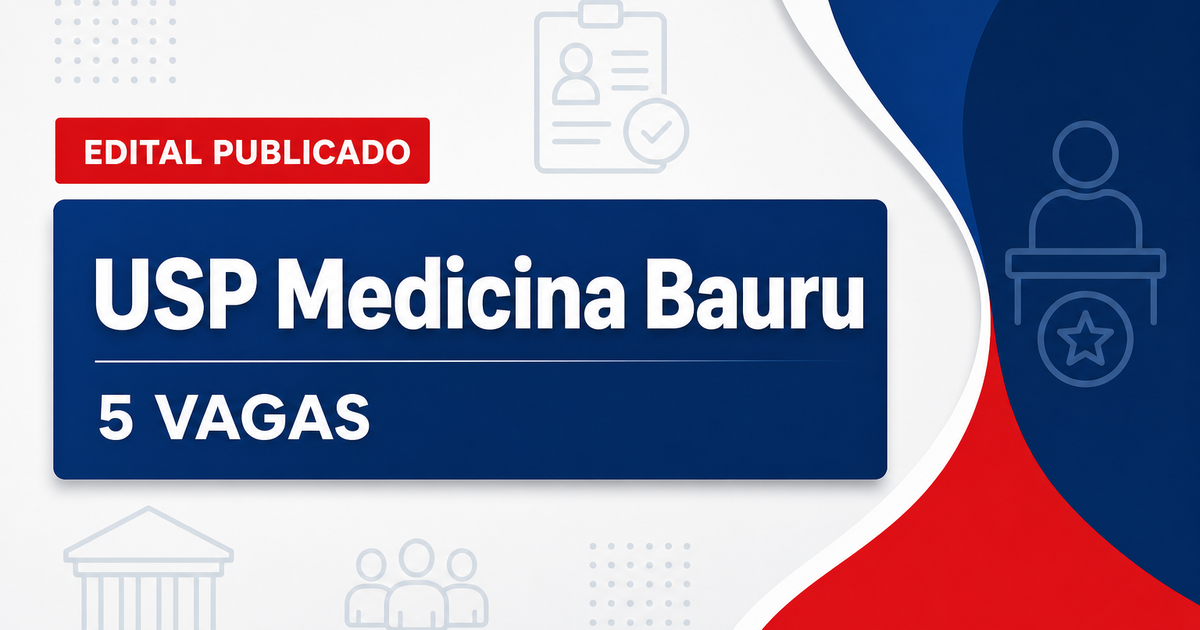 USP - Universidade de São Paulo: Faculdade de Medicina de Bauru da USP - SP abre concursos com vagas para o cargo de Pro - Universidade de São Paulo