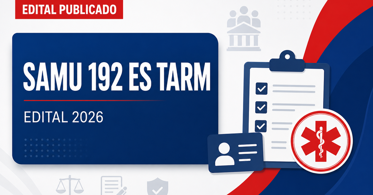 SAMU 192 Espírito Santo abre processo seletivo para TARM - SAMU 192