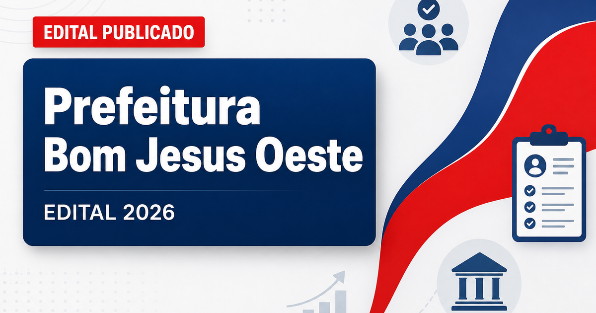 Prefeitura de Bom Jesus do Oeste SC abre processo seletivo para professor - Prefeitura de Bom Jesus do Oeste