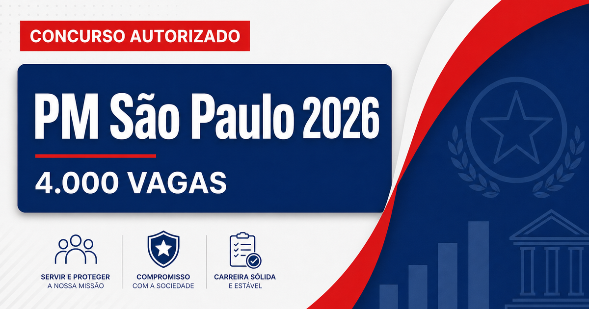 Concurso PM SP: Urgente! Governador autoriza nova seleção de soldado para 4 mil vagas - Polícia Militar