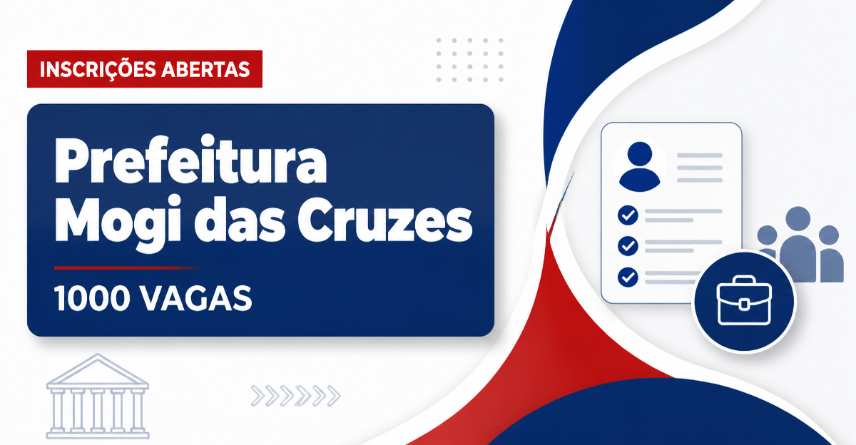 Prefeitura de Mogi das Cruzes SP: quase 1000 vagas estão abertas em diversas áreas - Prefeitura de Mogi das Cruzes
