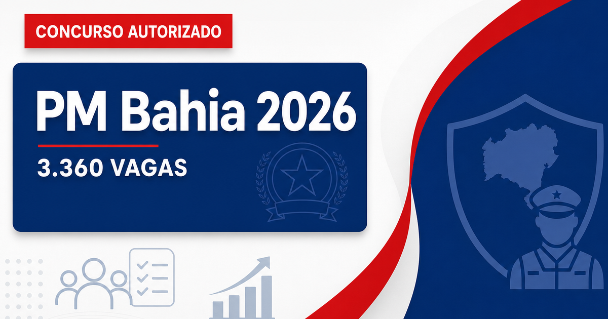 Concurso PM BA: governo reforça preparativos para 3.360 vagas na PM e outros órgãos de segurança - Polícia Militar da Bahia