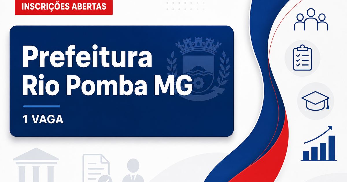 Prefeitura de Rio Pomba: Prefeitura de Rio Pomba - MG abre seleção para Médico Cardiologista - Prefeitura de Rio Pomba