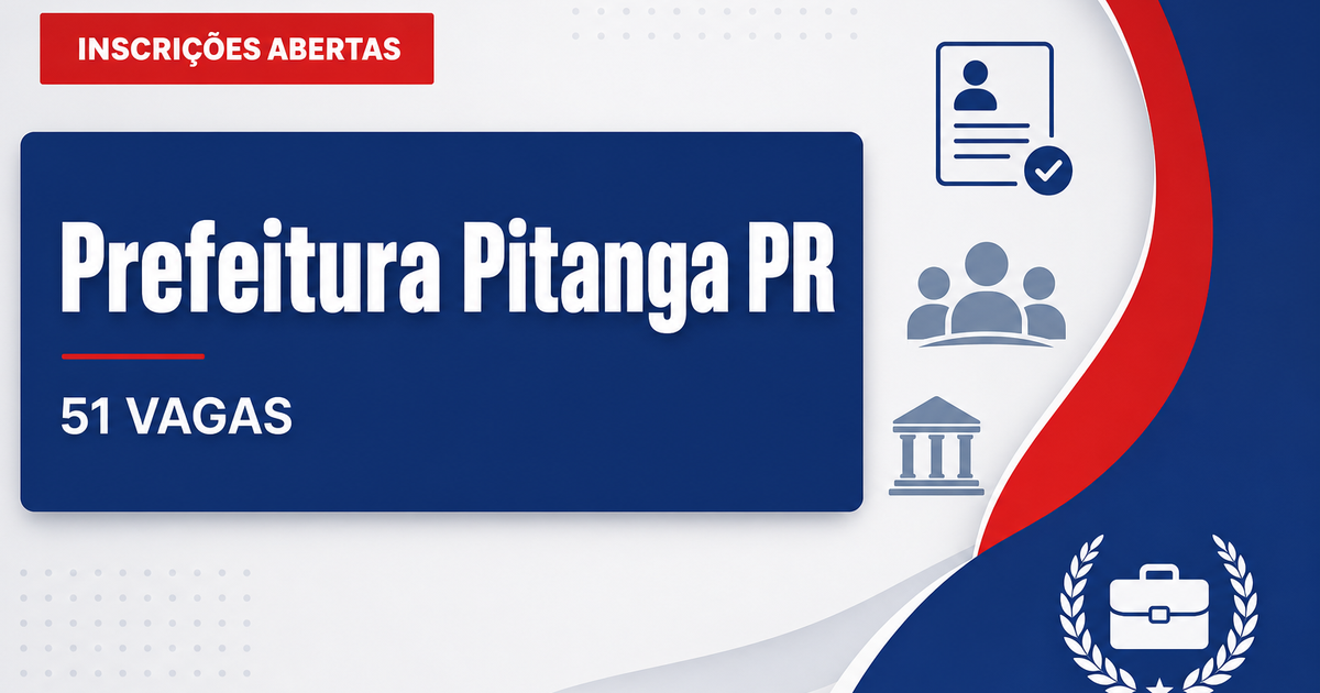 Prefeitura de Pitanga: Prefeitura de Pitanga - PR abre processo seletivo com vagas para professores - Prefeitura de Pitanga