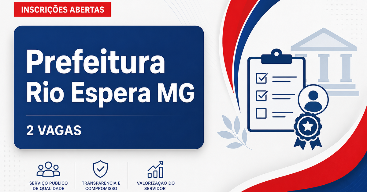 Concurso Prefeitura de Rio Espera MG: 2 vagas para médico ESF abertas - Prefeitura de Rio Espera