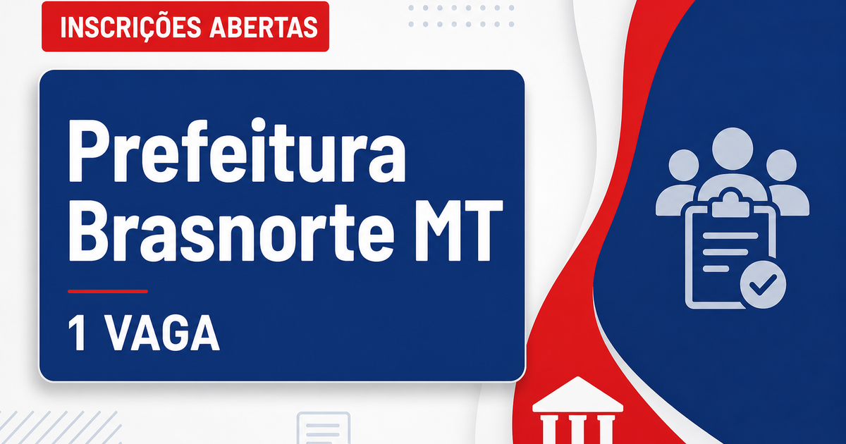 Prefeitura de Brasnorte MT abre processo seletivo com 1 vaga para médico veterinário - Prefeitura de Brasnorte