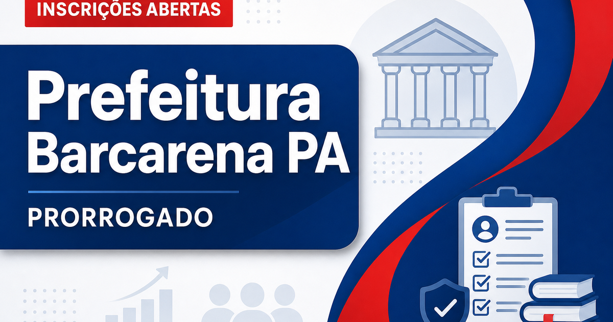 Prefeitura de Barcarena - PA prorroga inscrições para concurso público com vagas na área da educação prorrogado - Prefeitura de Barcarena