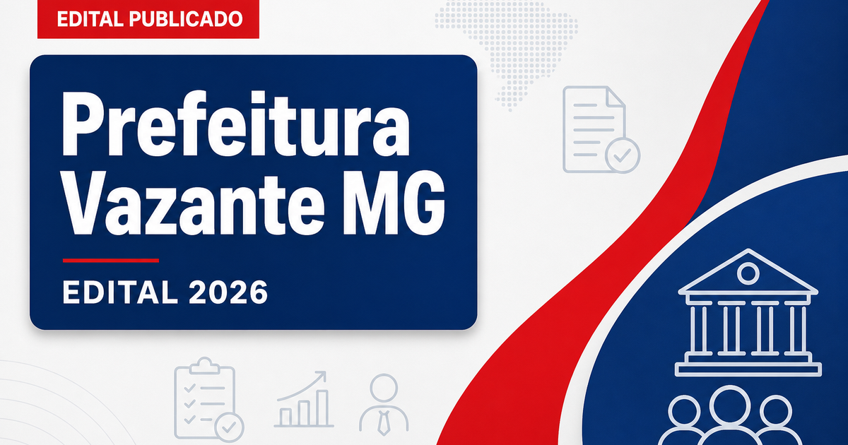Prefeitura de Vazante - MG abre processo seletivo para Operário - Prefeitura de Vazante
