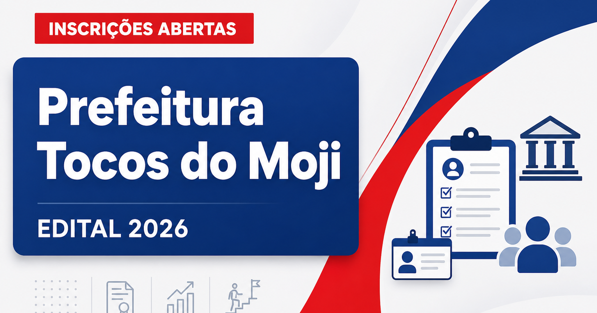 Prefeitura de Tocos do Moji - MG abre vagas para Motorista e Monitor de Creche - Prefeitura de Tocos do Moji