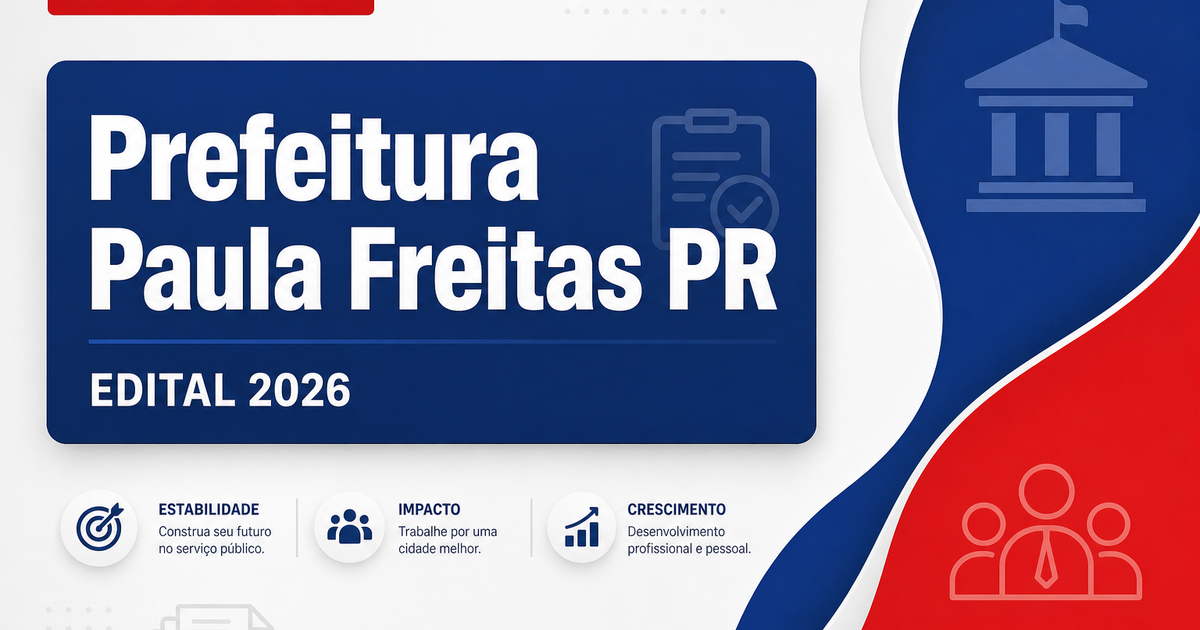 Prefeitura de Paula Freitas - PR abre processo seletivo para cargos na área da saúde - Prefeitura de Paula Freitas