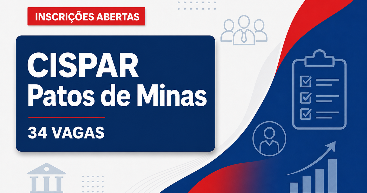 CISPAR Patos de Minas MG abre processo seletivo com 34 vagas para agente escolar - CISPAR Patos de Minas