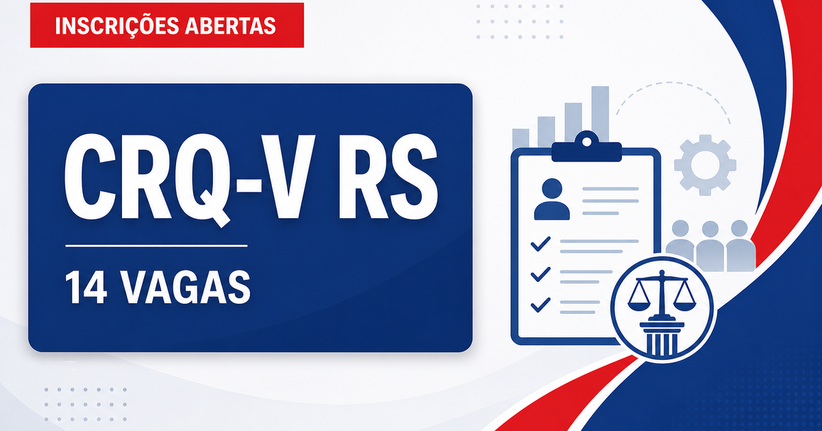 CRQ-V - Conselho Regional de Química da 5ª Região: CRQ-V - RS abre concurso público com remunerações de até R$ 7.600,00 - Conselho Regional de Química da 5ª Região