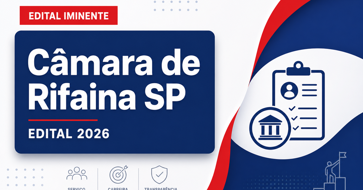 Concurso Câmara de Rifaina SP: definida banca para cargos de níveis médio e superior - Câmara de Rifaina