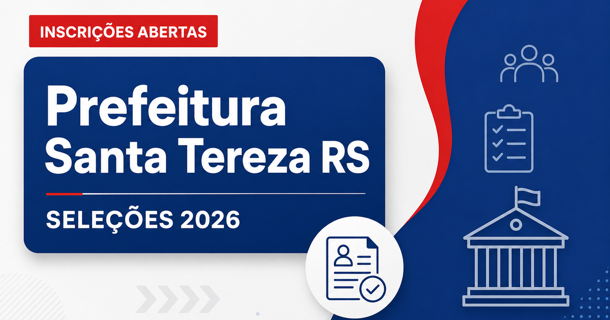 Prefeitura de Santa Tereza - RS abre seleções para Técnico de Enfermagem e Servente - Prefeitura de Santa Tereza